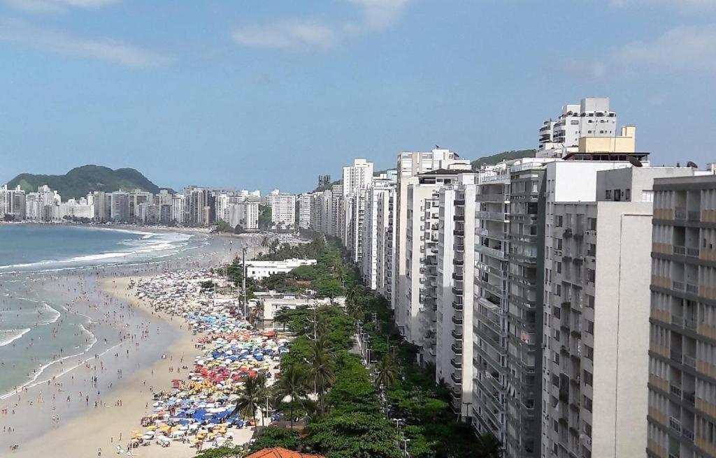 Pe Na Areia - Com Servico De Praia Guarujá Exteriör bild